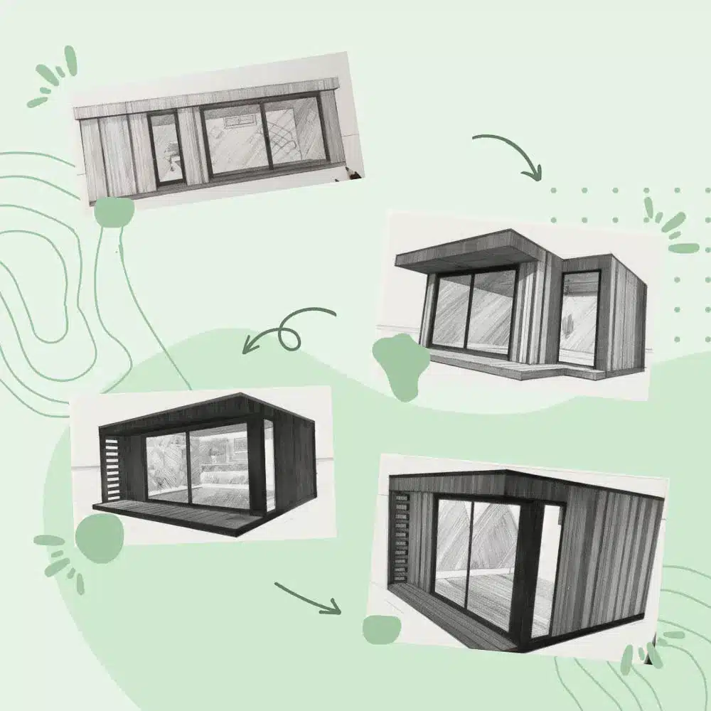 The design for the garden office evolved during the design process