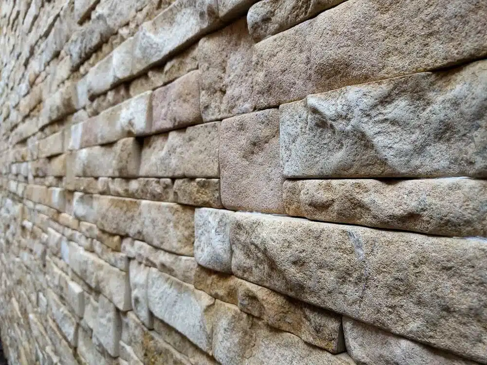 Example of a stone finish on a Rockwood Garden Studio