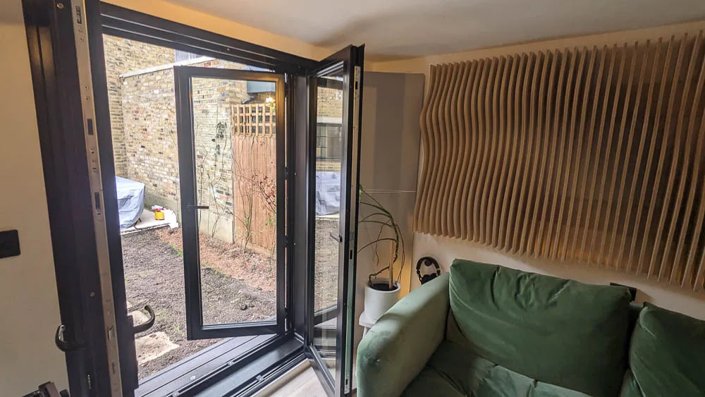 Double skin doors in a soundproof music room by Rockwood Garden Studios