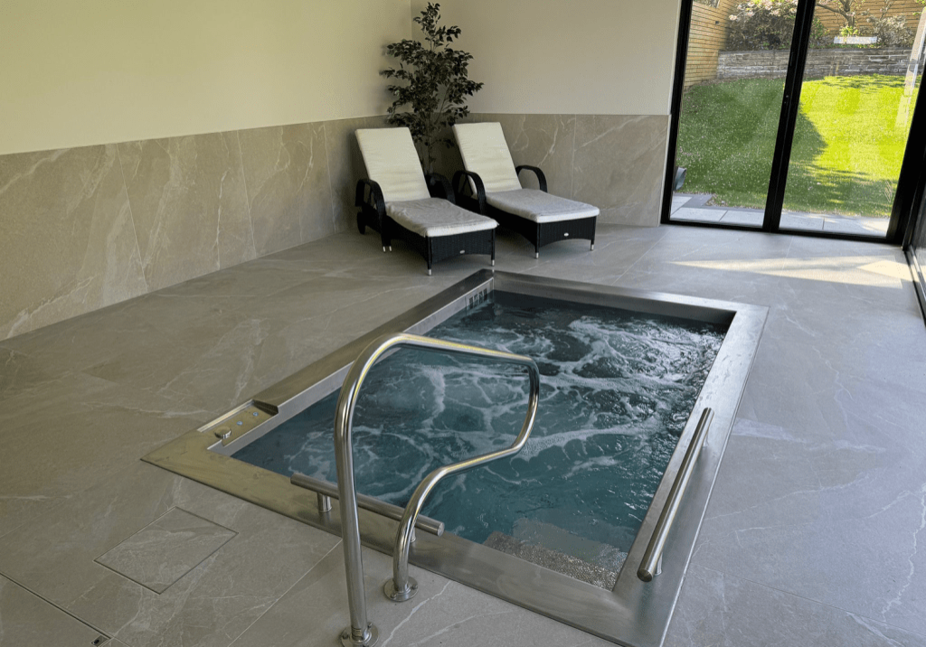 Swift Unlimited engineered the building around the requirements of the sunken pool