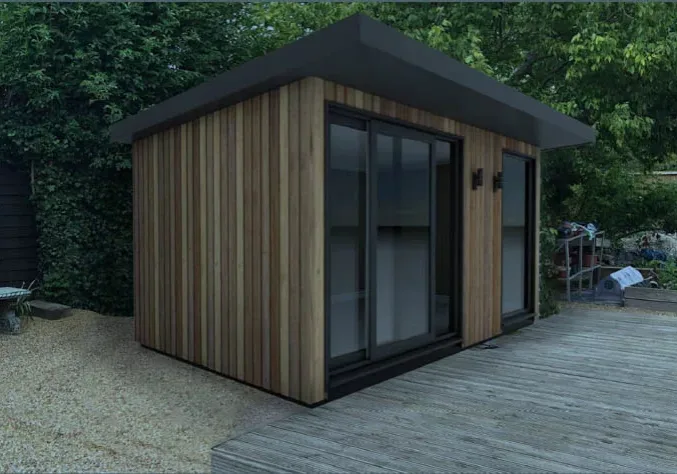 Replace a shed with an insulated garden office by AMC Garden Rooms