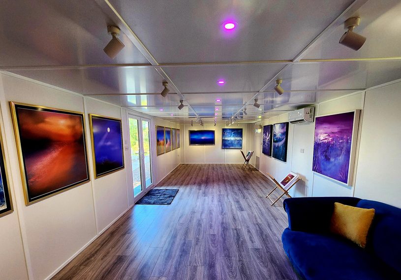With climate control, white finishes and considered lighting a smart gallery environment has been created