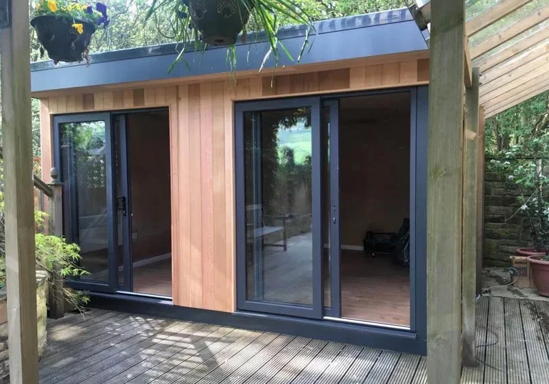 Bridge Garden Room with two sets of sliding doors