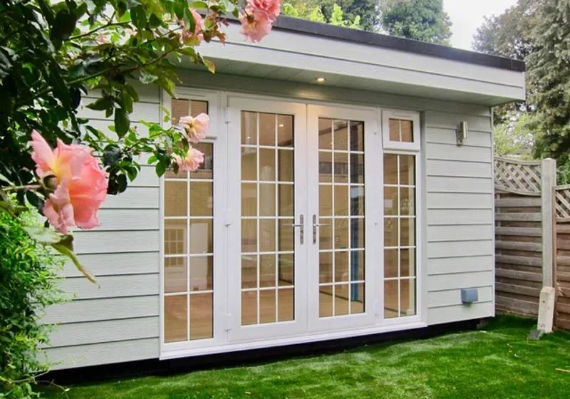 Garden office designed for family hot desking