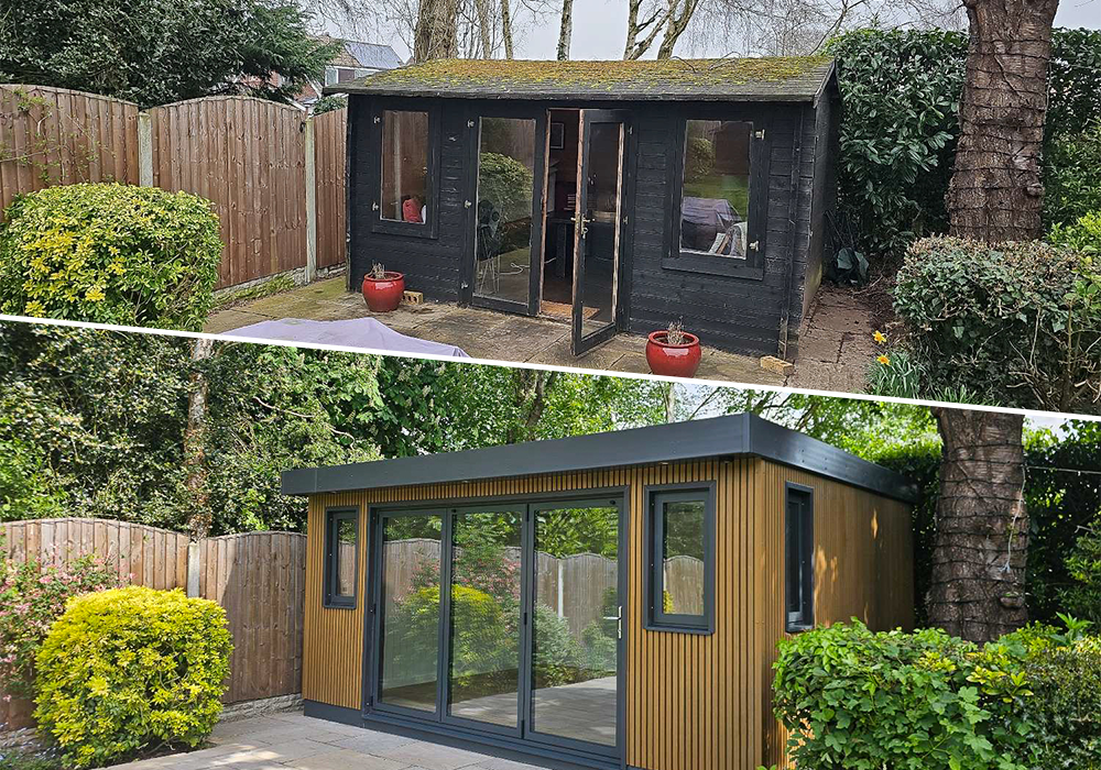 From Summerhouse to Cosy Garden Room Before and After