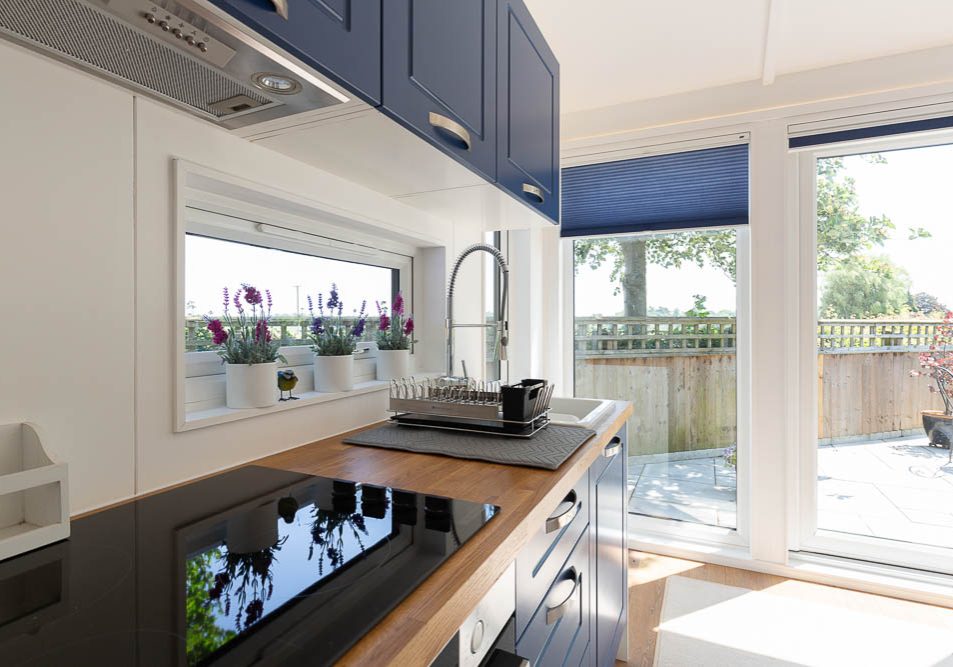 Garden Annexes can incorporate windows into their kitchen areas