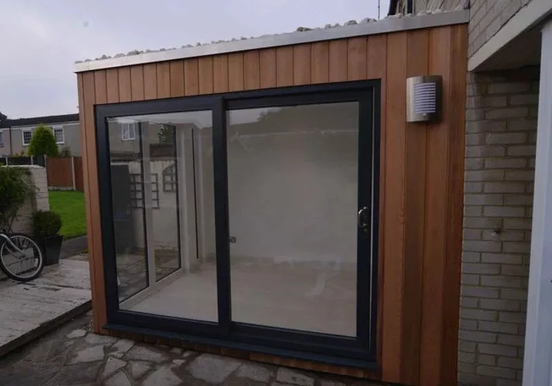 A sedum roof ensures the extension looks good when viewed from above