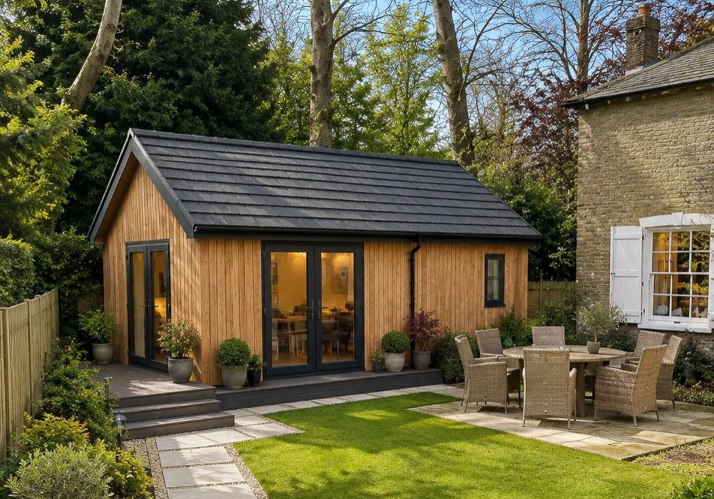 Garden Spaces gym with ensuite and storeroom