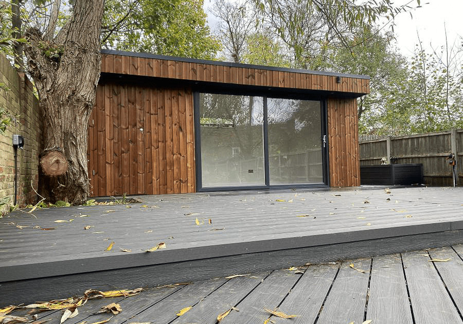 Garden Spaces office with concealed store room