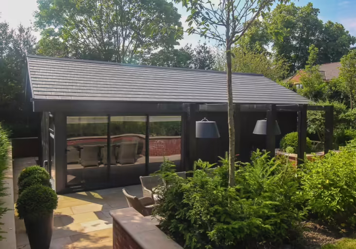 11m x 5.5m garden room for use as a man cave by Swift Unlimited