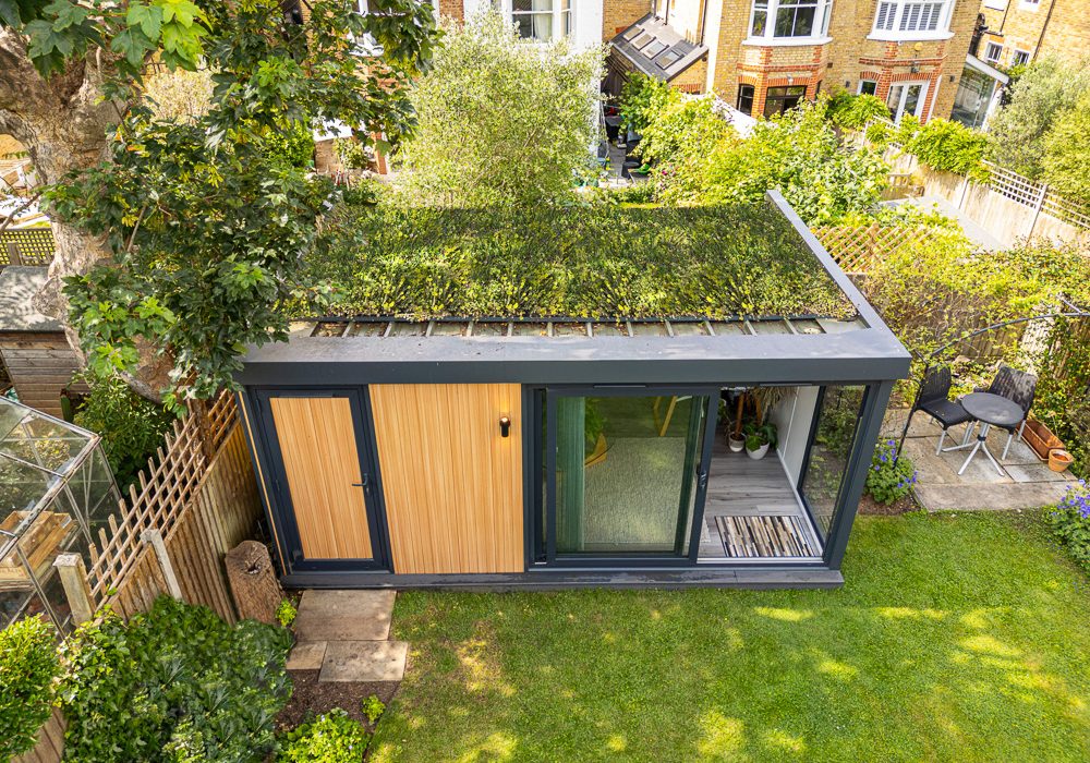 The mix of sedum plants that Green Retreats use creates a thick luscious covering