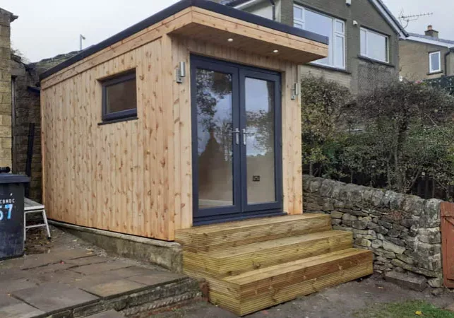 3.5m x 2.5m garden office by Hargreaves Garden Spaces