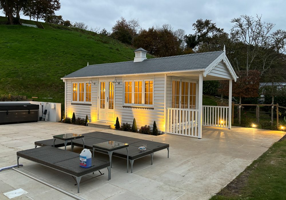 The bespoke design has a New England style