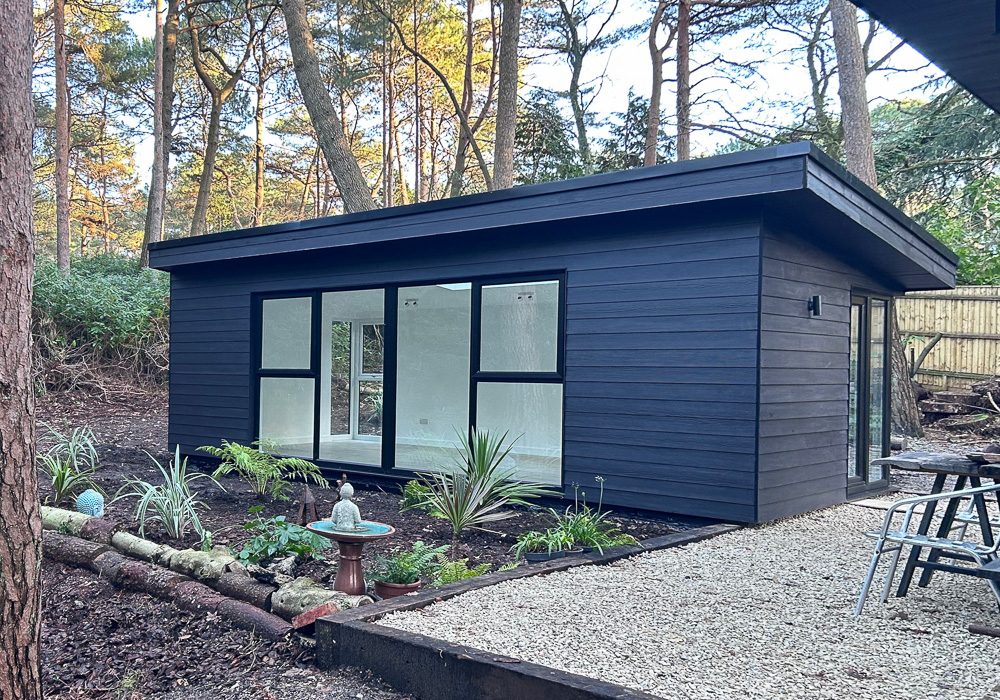 The studio was designed to complement the other garden rooms on the property