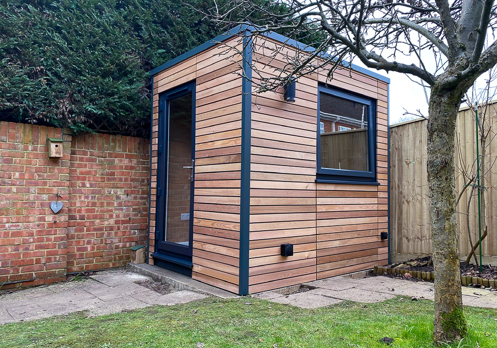 Example of the QuadPod Office design by Sanctum Garden Studios