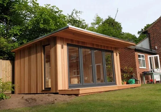 Garden studio with cedar veranda