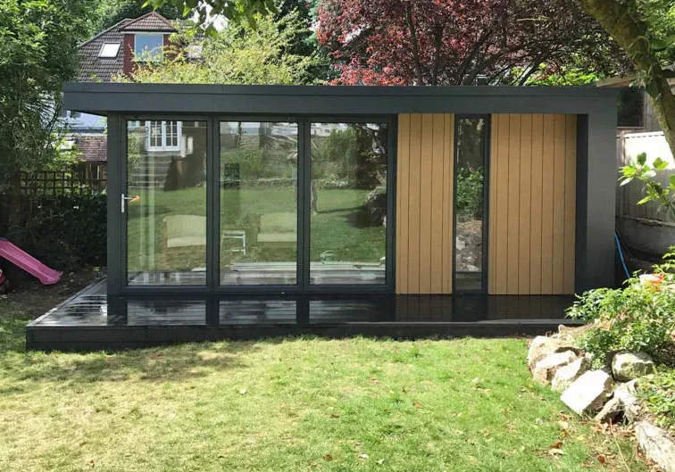 A garden office designed for remote working