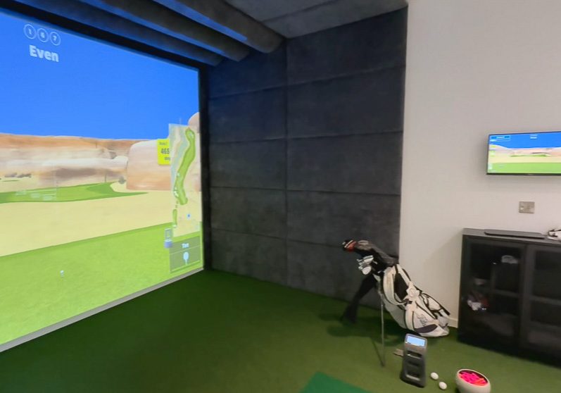 Inside a Timber Rooms Golf Simulator Room