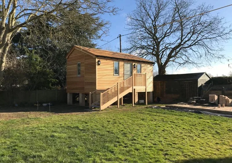 Garden room on stilts