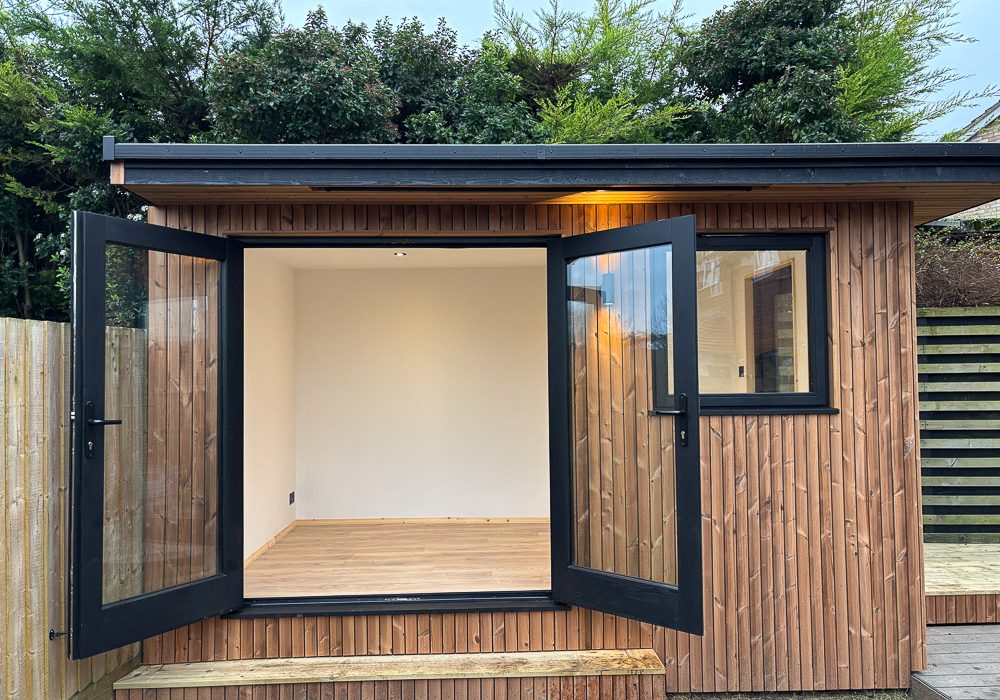 French doors offer a great connection with the garden